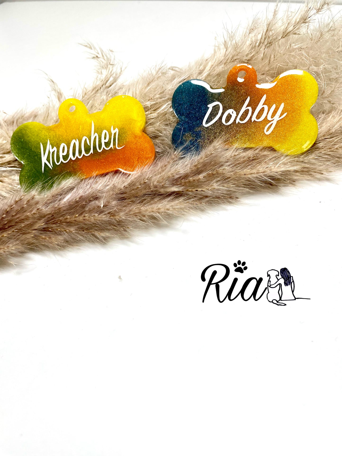 Hundemarken aus Resin "Knochenform"