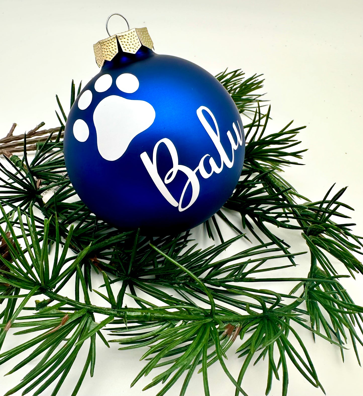 Weihnachtskugel mit Hundename