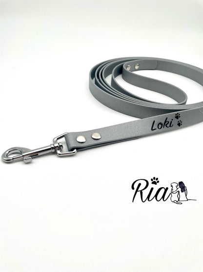 Biothane Leine mit Namen personalisiert