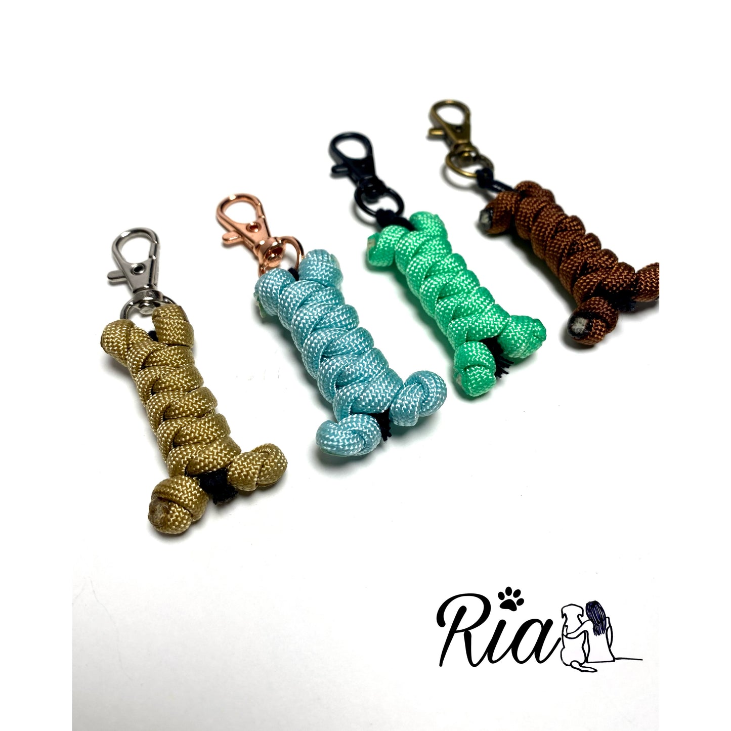 Schlüsselanhänger Hundeknochen aus Paracord