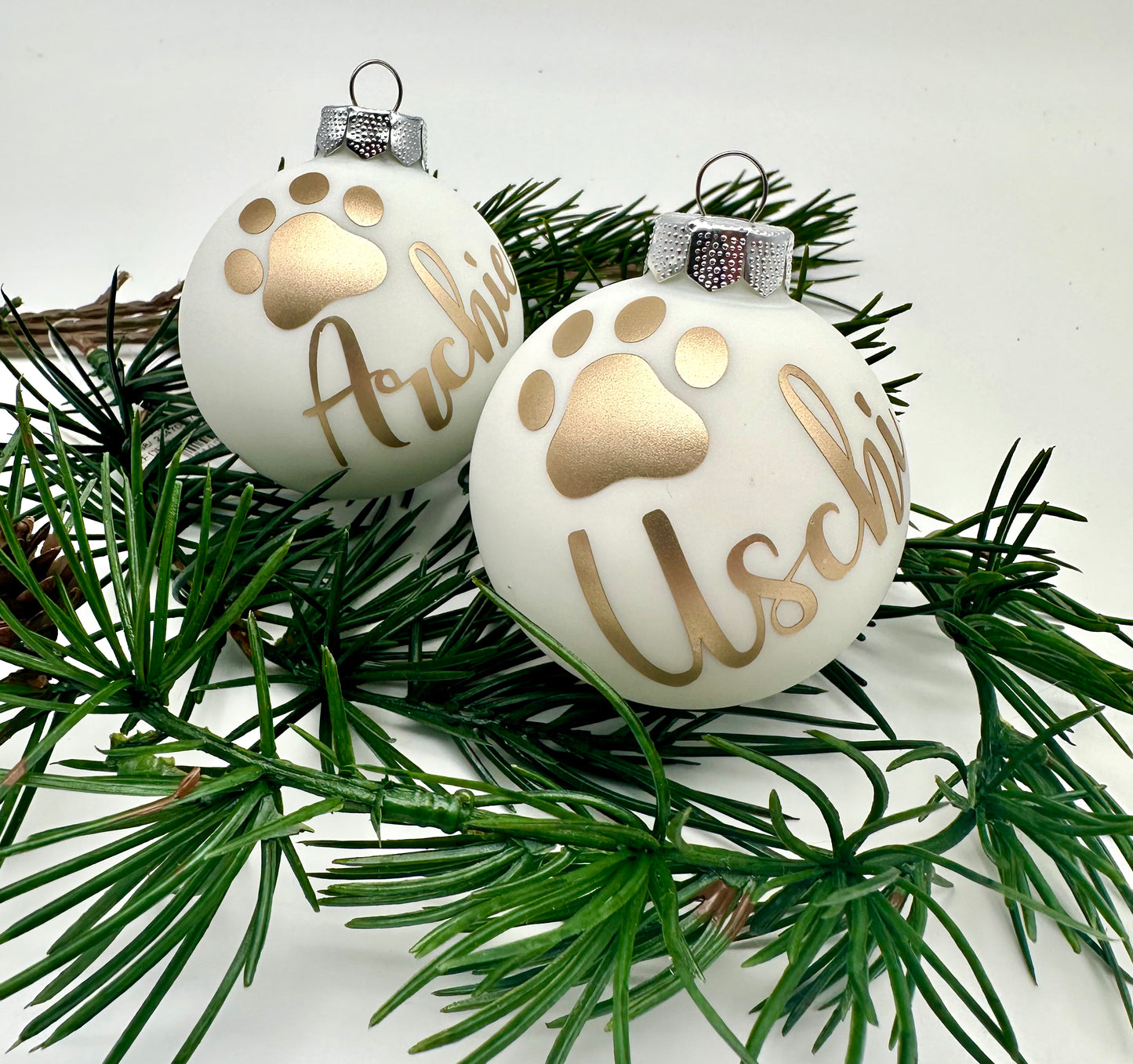 Weihnachtskugel mit Hundename