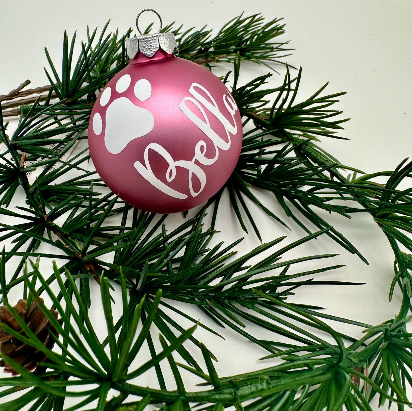 Weihnachtskugel mit Hundename