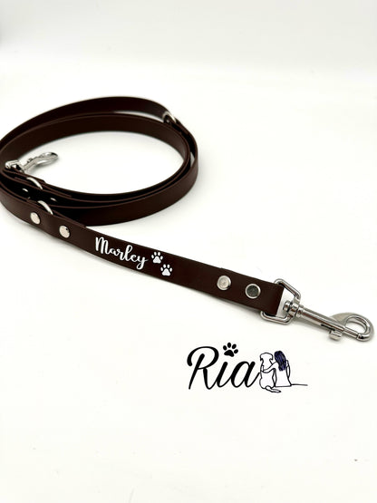 Biothane Leine mit Namen personalisiert
